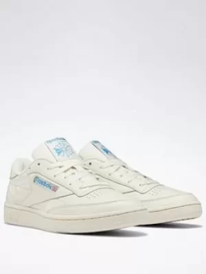 Image of Reebok Club C 85 Shoes, White/Blue, Size 6, Men