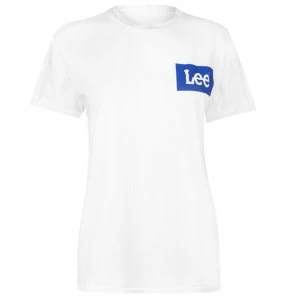Image of Lee Jeans Lee Logo T Shirt Womens - VANILLA ICE