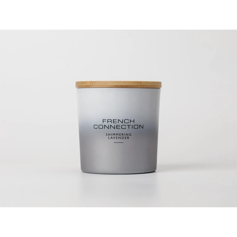 Image of French Connection French Connection Shimmering Lavender Candle Long-Lasting Luxury Scented Gift in Silver Size: Large Silver Large Unisex 5056791600
