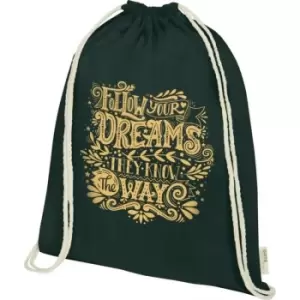 Image of Bullet Orissa Organic Cotton Drawstring Bag (One Size) (Dark Green)