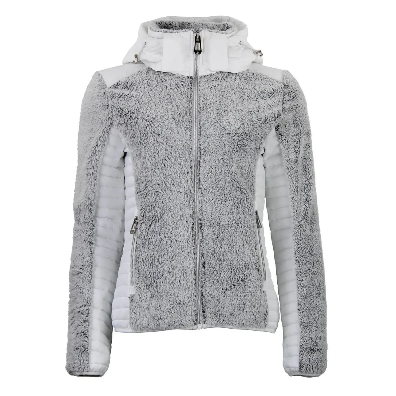 Image of Two-tone zip-up hoodie fleece For Her Peak Mountain Blanc Female M
