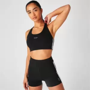 Image of Jack Wills Active Stripe Sports Bra - Black