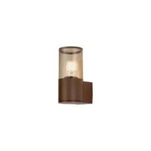 Image of Kirkwood Outdoor Wall Lamp E27, IP54, Matt Brown, Smoked