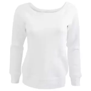 Image of Bella Ladies/Womens Triblend Slouchy Wideneck Sweatshirt (S) (Solid White Triblend)