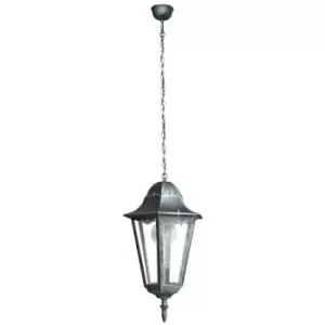 Image of Fan Europe FIRENZE Outdoor Pendant Ceiling Light Black, Silver, IP44 21cm