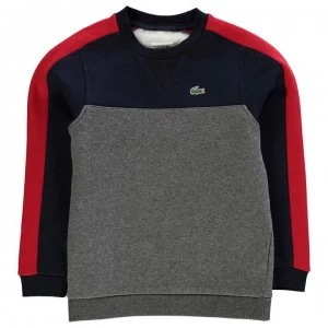 Image of Lacoste Colour Block Jumper - Nvy Blu/Red
