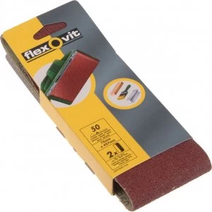 Image of Flexovit Sanding Belts 75 x 457mm Assorted Grit Pack of 6