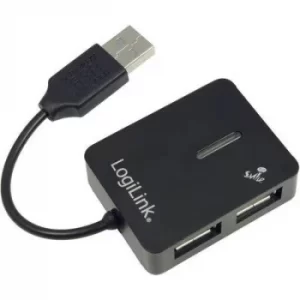 Image of LogiLink UA0139 4 ports USB 2.0 hub Black