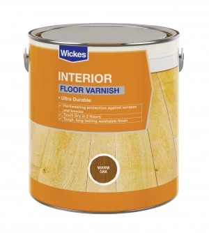 Image of Wickes Floor Varnish - Warm Oak Satin 2.5L
