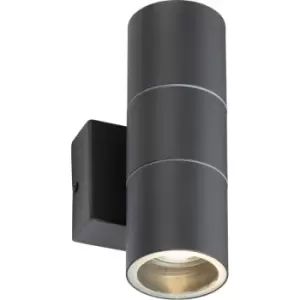 Image of Knightsbridge - 230V IP54 GU10 Up and Down Wall Light - Anthracite - OWALL02A