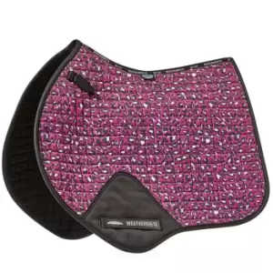 Image of Weatherbeeta Prime Leopard JS Saddle Pad - Pink