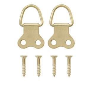 Image of BQ Brass Effect Picture Hook Pack of 4