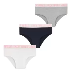 Image of Jack Wills Multipack Hipster Briefs 3 Pack Juniors - White