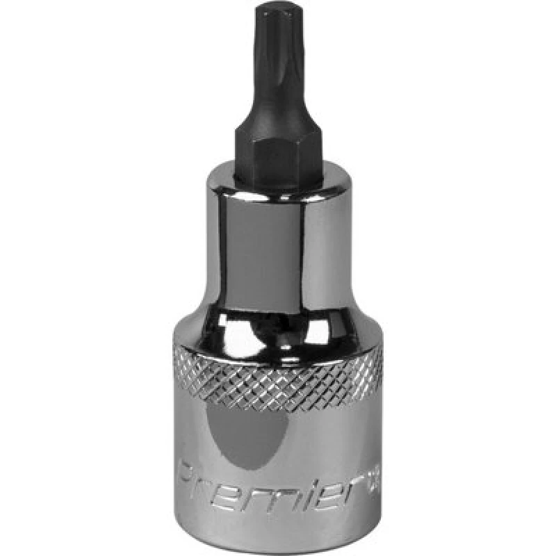 Image of Loops T27 TRX Star Socket Bit - 1/2" Square Drive - PREMIUM S2 Steel Head Knurled Grip Metallics