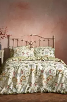 Image of Liberty Floral Birds Luxury Cotton Piped Duvet Cover Set