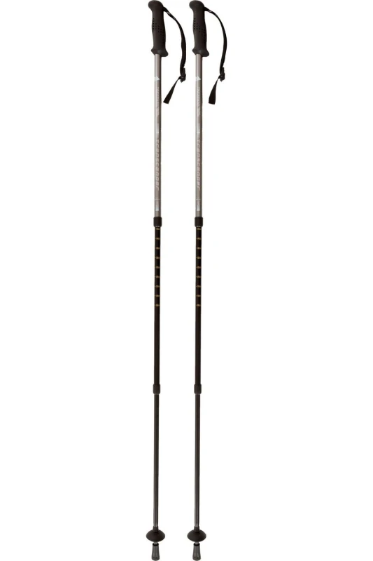 Image of Trespass Trespass Transduo 2 Piece Walking Pole Set in Dark Grey Dark Grey One Size Unisex 5059444136214