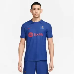 Image of Nike Barcelona Strike Elite Mens Nike Dri-FIT ADV Strike Elite Soccer Top - Blue