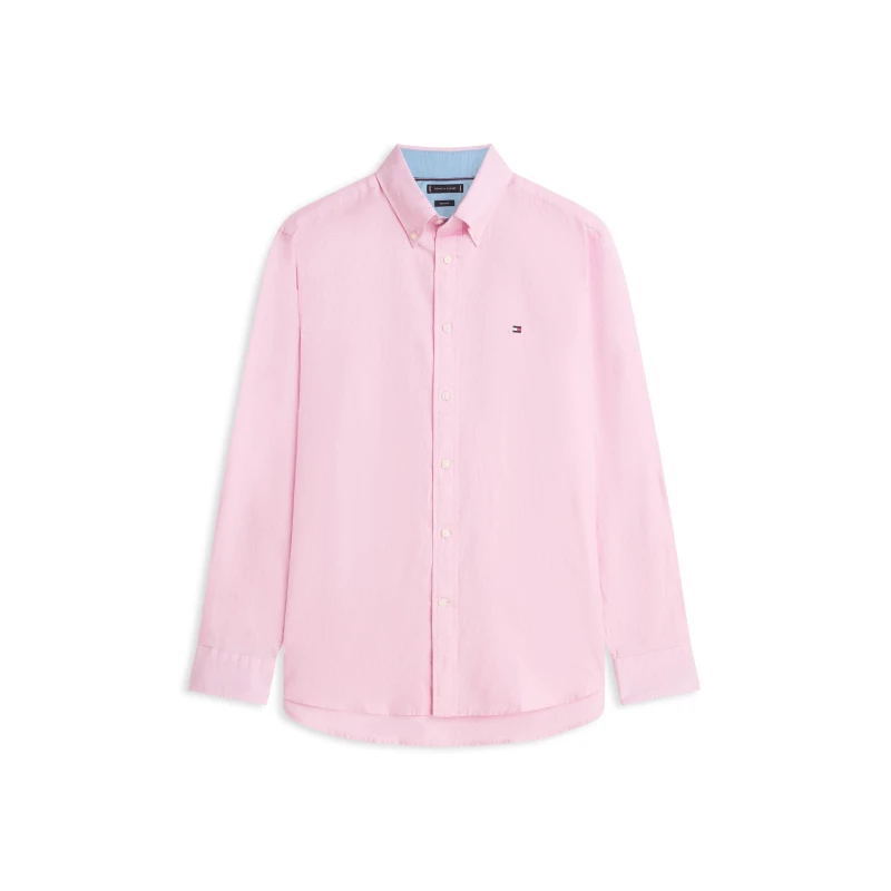 Image of Tommy Hilfiger Tommy Linen LS Shirt Sn63 Classic Pink male XL