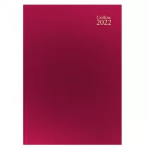 Image of Collins A4 Desk Diary Week To View Red 2022 40.15-22