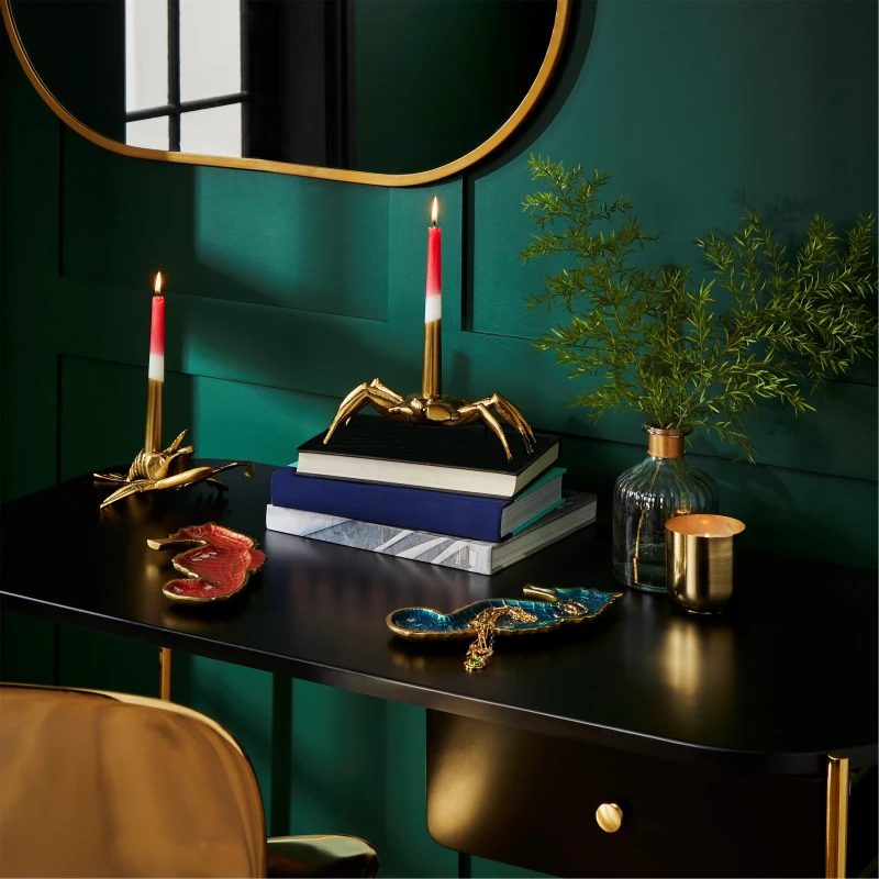 Image of Biba Biba Lobster Candle Stick Holder - Gold Gold One Size