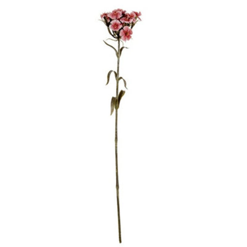 Image of Hill Interiors Pink Dianthus Spray Artificial Flower - Plastic - L14 X W14 X H55cm - Pink