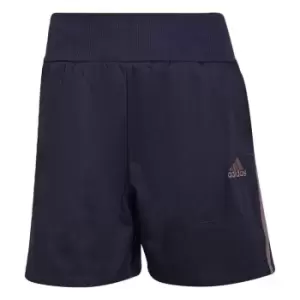 Image of adidas Tiro High-Waisted Shorts Womens - Blue