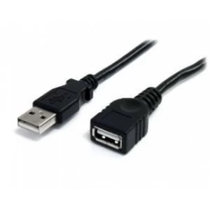 Image of 3 ft Black USB 2.0 Extension Cable A to A MF