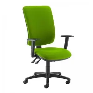 Image of Senza extra high back operator chair with adjustable arms - Madura