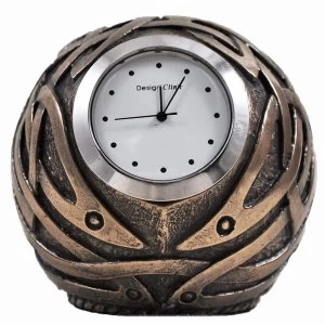 Image of Celtic Design Bronze Ball Shaped Clock