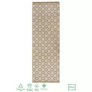 Image of Relay Recycled Cotton Starburst Rug Mustard 060X180Cm