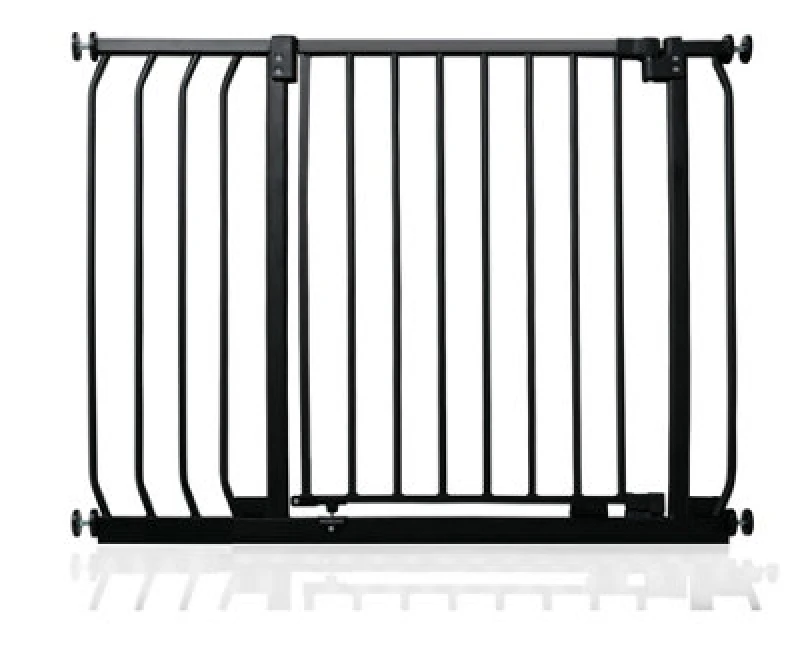 Image of Safetots Elite Pressure Safety Gate, 89Cm - 98Cm, Matt Black, Pressure Fit Stair Gate