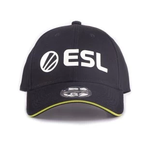 Image of ESL - ESL Logo Unisex Baseball Cap - Black/Yellow
