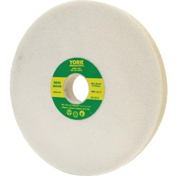 Image of 300X25X127MM WA100KV Medium White Aluminium Oxide Bench Grinding Wheel - York