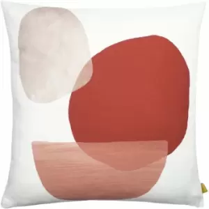 Image of Furn Atacama Recycled Cushion Cover (43cm x 43cm) (White/Brick Red/Natural) - White/Brick Red/Natural