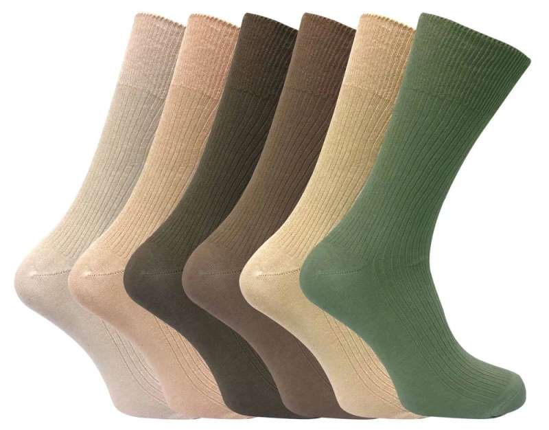 Image of Sock Snob Sock Snob Men Thin Soft 100% Cotton Non Elastic Socks in Beige Size: 6-11 Beige 6-11 Male 5060597071376