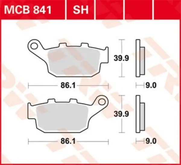Image of TRW Organic Allround MCB841 Brake pad set Brake Pad Set, disc brake (402)