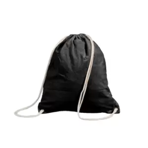 Image of Shugon Stafford Cotton Drawstring Tote Backpack Bag - 13 Litres (One Size) (Black)