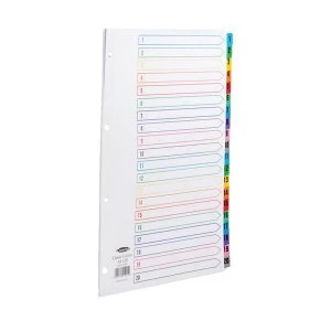 Image of Concord Index 1-20 A4 White with Multi-Colour Tabs 01901/CS19