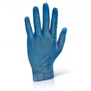 Image of Beeswift Vinyl Examination Gloves Blue Small Box of 1000 VDGBS