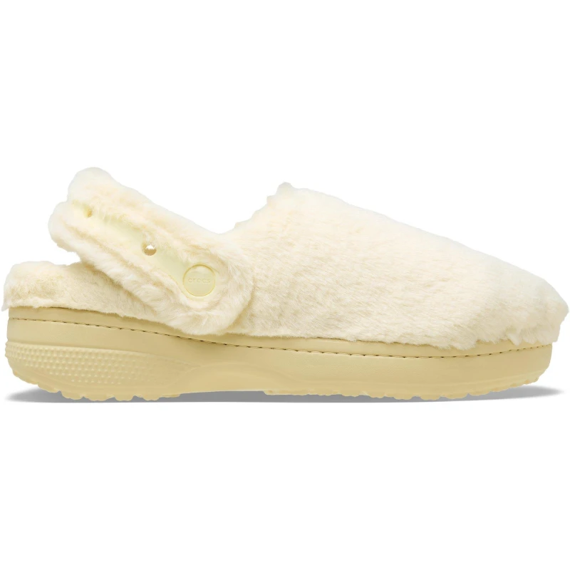 Image of Crocs Womens Unfurgettable Lined Mule Slippers Vanilla female 8 (41-42)