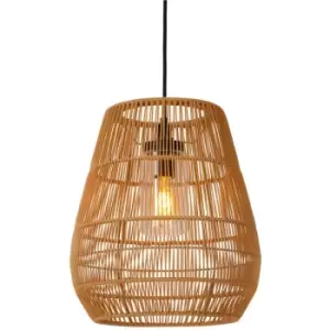 Image of Lucide Nerida Cottage Pendant light Outdoor - Ø35cm - 1xE27 - IP44 - Natural