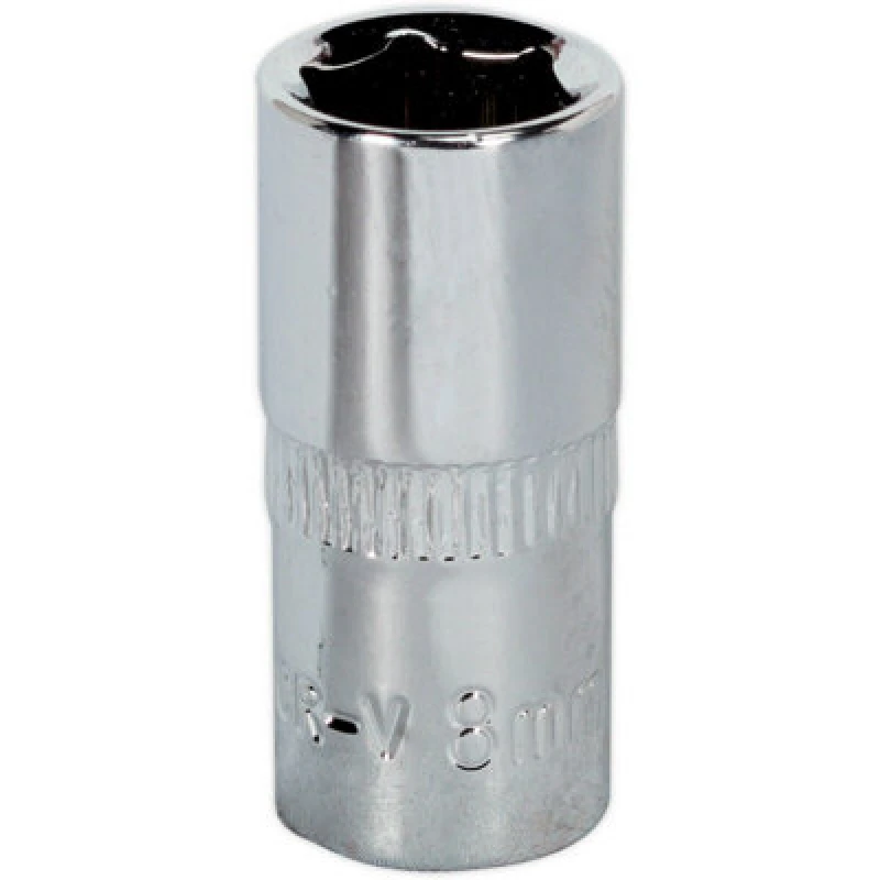 Image of Loops 8mm Forged Steel Drive Socket - 1/4" Square Drive - Polished Chrome Vanadium Metallics