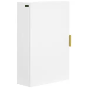 Image of kleankin Bathroom Wall Cabinet, Over Toilet Storage Cupboard with Adjustable Shelves for Hallway, Living Room, White