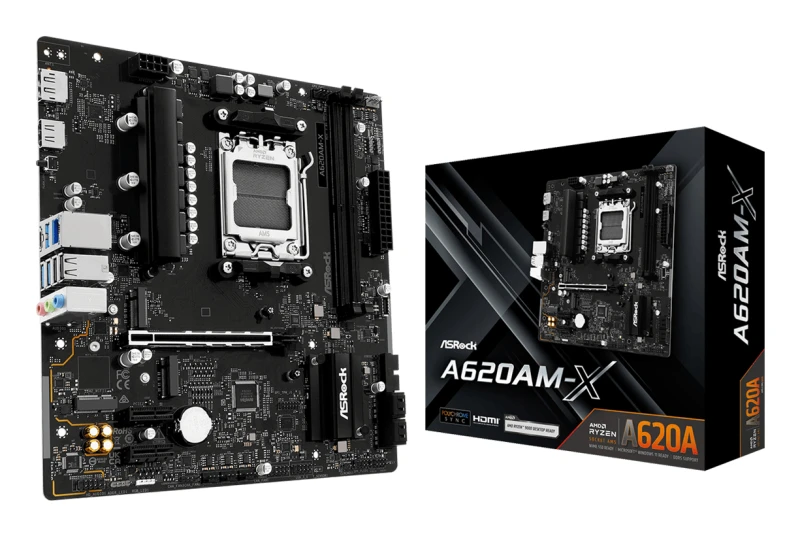 Image of Asrock A620AM-X AMD A620A DDR5 Micro-ATX Socket AM5 Motherboard A620AM-X