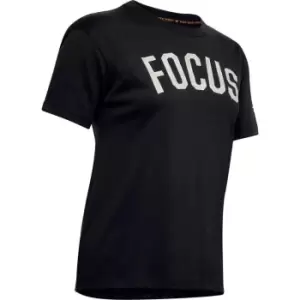 Image of Under Armour Project Rock Focus T Shirt Womens - Black
