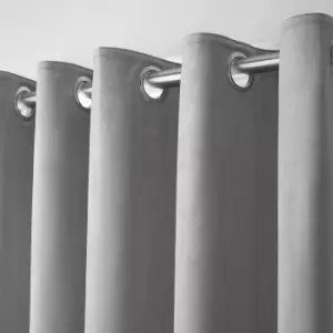 Image of Laurence Llewelyn-Bowen Montrose Silver Blackout Eyelet Curtains Silver