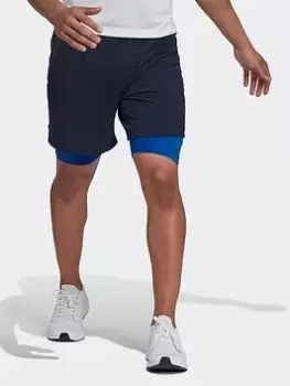 Image of adidas Hiit Spin Training Shorts, Blue Size M Men