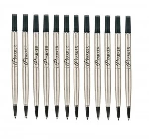 Image of Parker Rollerball Refill Medium Black - 12 Pack