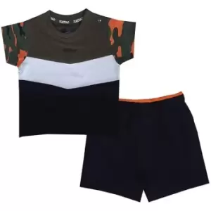 Image of Firetrap Camo T-Shirt and Shorts Set Baby Boys - Black