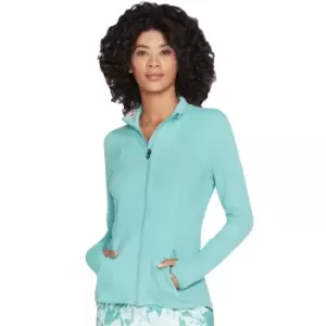 Image of Skechers Womens Go Walk Wear Mesh Mock Neck Athletic Jacket Extra Large